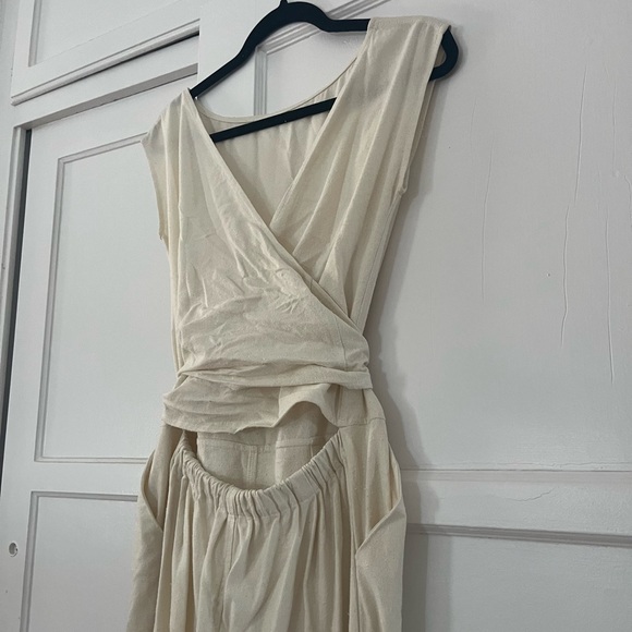 Ozma Raw Silk Jumpsuit - ivory - Picture 5 of 13